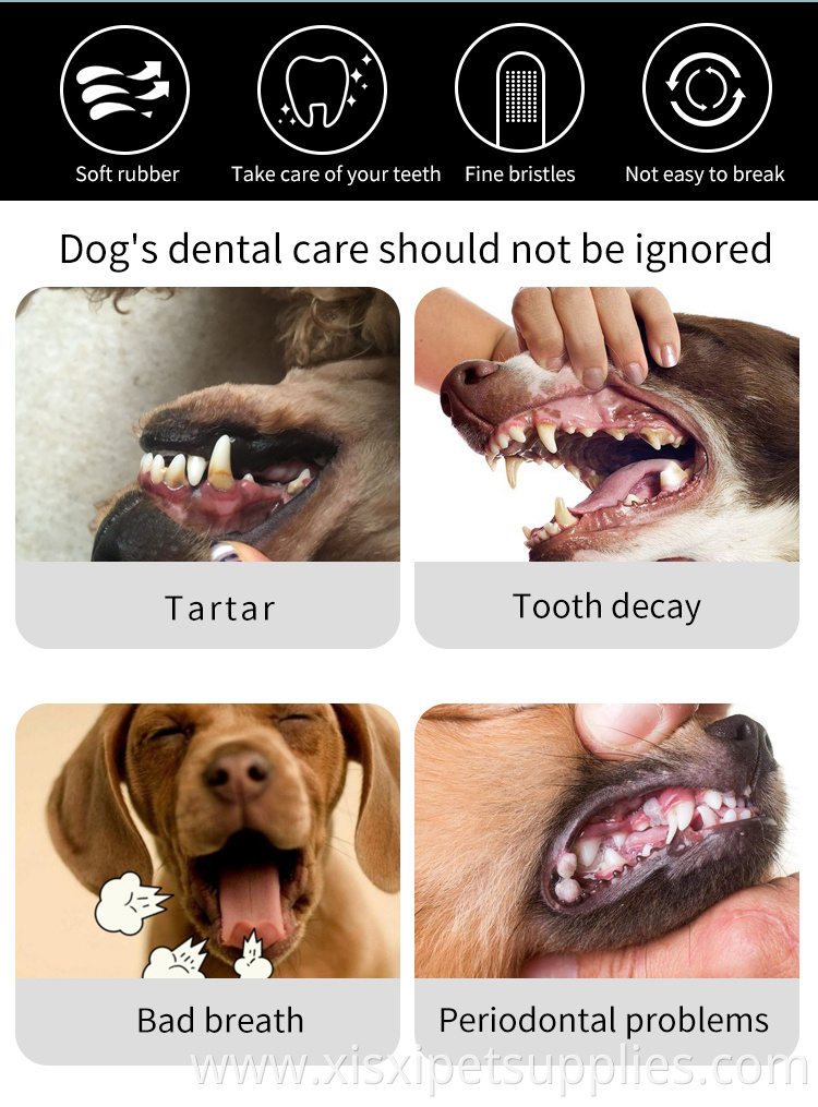 Factory Wholesale LOW MOQ Soft Silicone Pet Cat Dog Finger Toothbrush